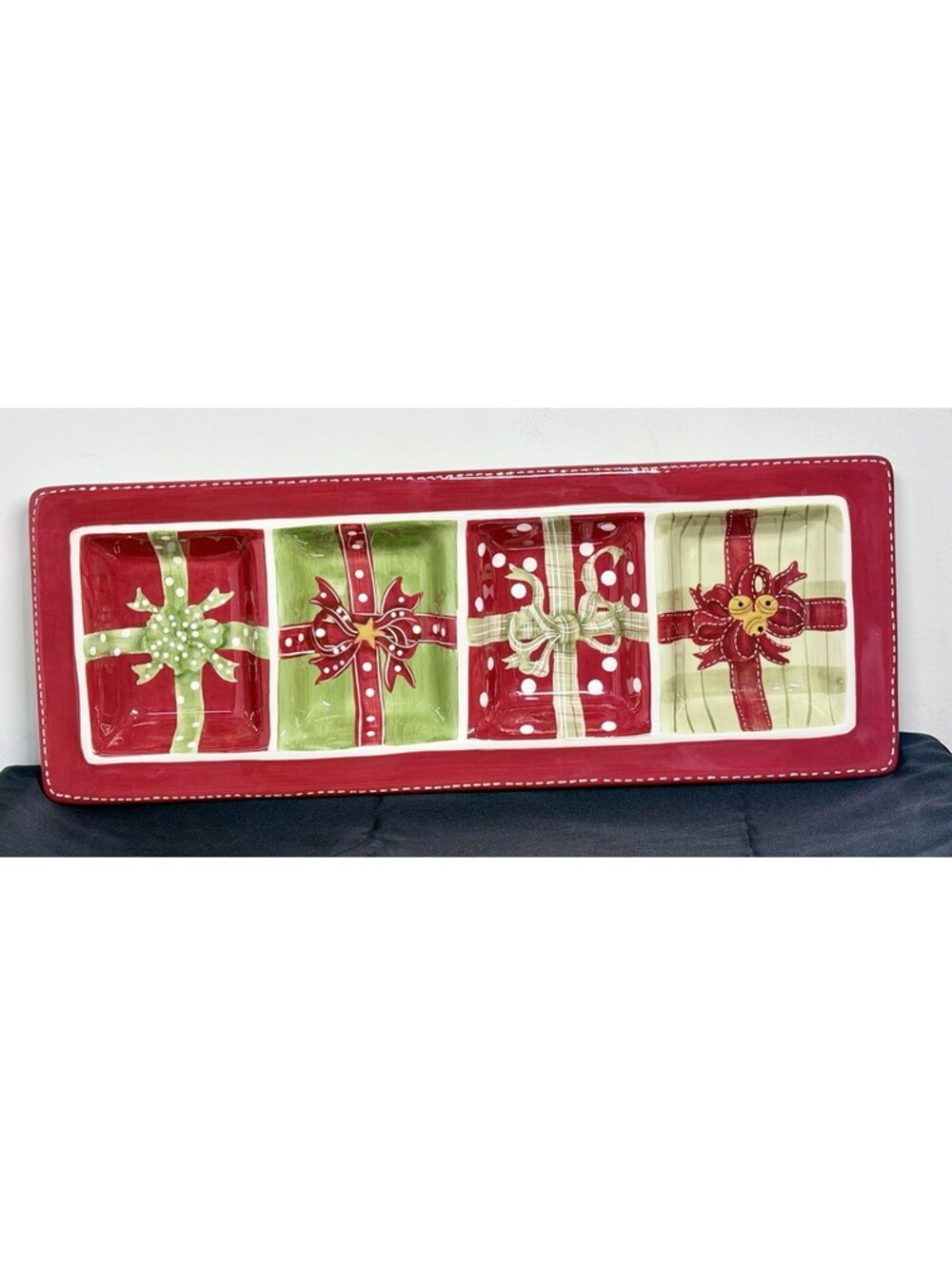 Raz Imports by Carol King & Paula Buttel Christmas Relish Dish/condiment Server